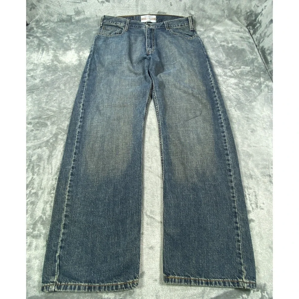 VTG‎ Levis Signature Jeans Men 36x32 Loose Fit Straight Stone Wash Denim Pants